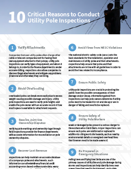 10 Critical Reasons to Conduct Utility Pole Inspections